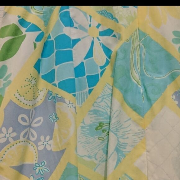 Vintage Lilly Pulitzer strapless patchwork summer ocean dress Sz 2 - Picture 7 of 8
